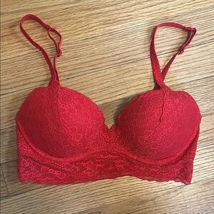 Victoria’s Secret PINK Lace Red Bralette